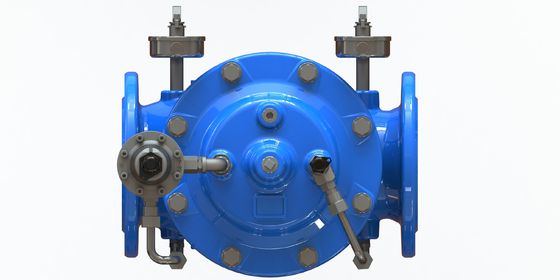 شیر کاهنده فشار آب چدن GGG50 با پیلوت استیل ضد زنگ 304 و تقویت نایلونی با دیافراگم EPDM