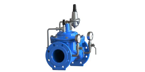 شیر کاهنده فشار آب نشیمنگاه SS304 با استاندارد فلنج EN1092-2 و پوشش اپوکسی