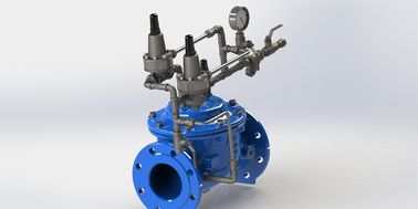 اتصال انتهای فلنج دریچه دیافراگم هیدرولیکی با تقویت نیلونی و دیافراگم EPDM