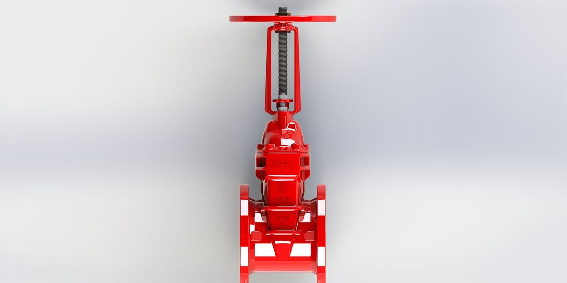 چرخ دست آهن انعطاف پذیر UL FM Gate Valve Flange And Groove Type تاسیس شد