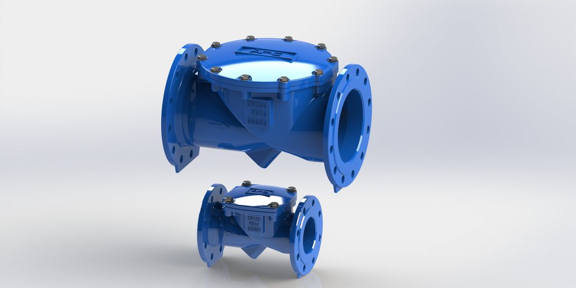 آب و ISO گواهینامه Swing Flex Check Valve با مواد بدن آهن انعطاف پذیر محدوده دمای 0-80C