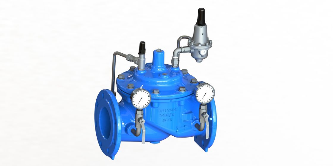 شیر کاهنده فشار آب نشیمنگاه SS304 با استاندارد فلنج EN1092-2 و پوشش اپوکسی