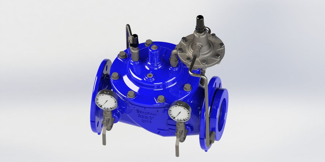 دریچه کنترل جریان خلبان فولاد ضد زنگ با فعال سازی دستی مهر EPDM برای محدوده دمای 0-80 ° F PN10/16/25