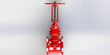 دریچه گیت ال اف ام پوشانده شده با رنگ قرمز Epoxy